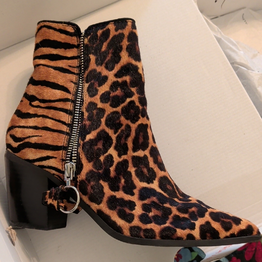Aldo Animal Print Ankle Boots